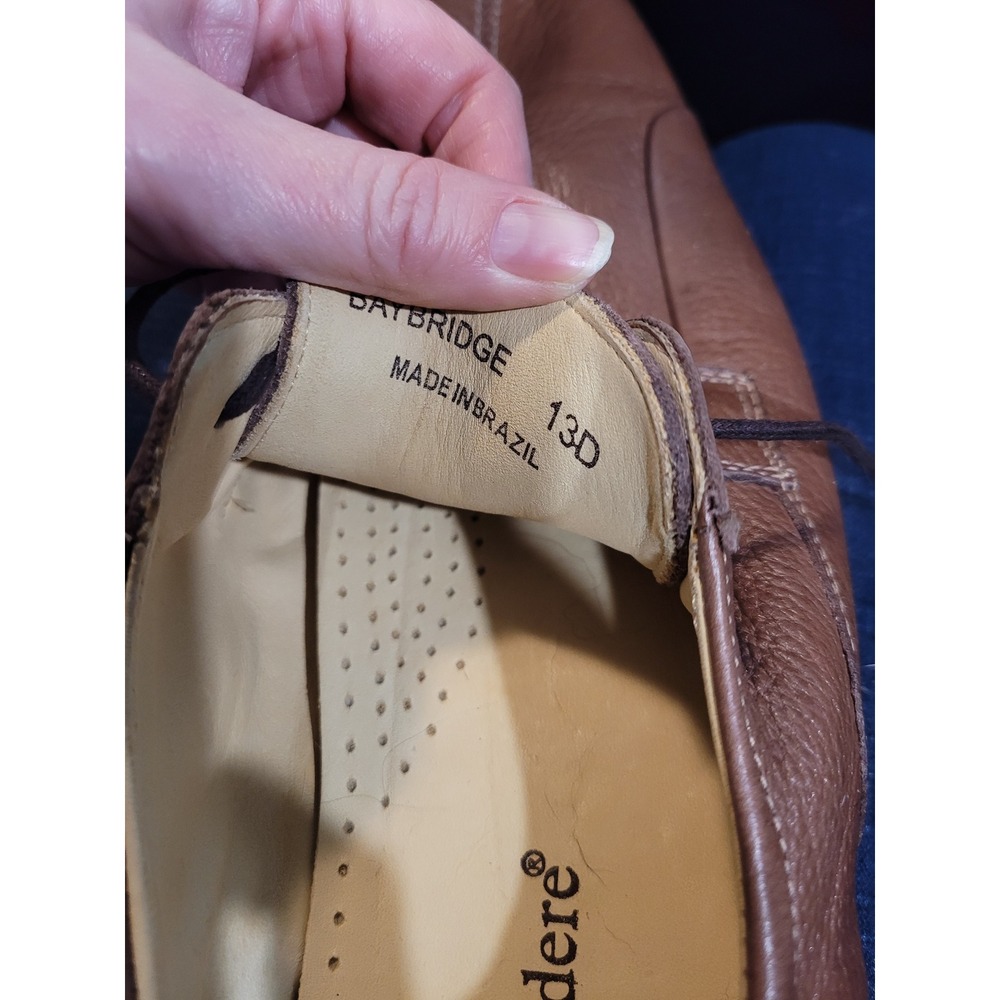 Belvedere Baybridge‎ Mens Brown Leather Lace Up Oxford Dress Shoes Size 13D - Picture 11 of 11
